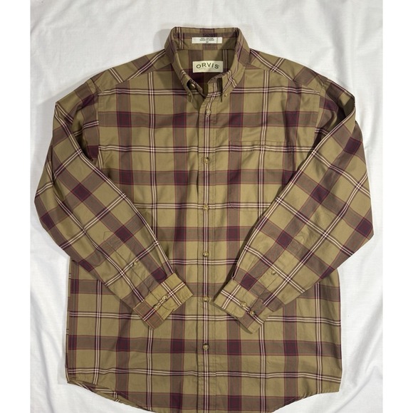 Orvis Other - ORVIS Mens Medium Long Sleeve Plaid Casual Button Down Shirt‎ 100% Cotton